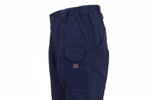 Load image into Gallery viewer, TICOMELA FR Pants for Men Flame Resistant Cargo Pants Lightweight 100% Cotton NFPA2112 7.5oz Black Elastic Waist Pants