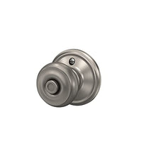 Load image into Gallery viewer, Schlage F40 GEO 619 Georgian Door Knob, Bed & Bath Privacy Lock, Satin Nickel