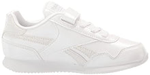 Load image into Gallery viewer, Reebok Girls Classic Jogger 3.0 Cross Trainer, White/Silver Metallic/Velcro Strap, 1 Little Kid