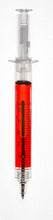 Load image into Gallery viewer, 8 Syringe Designed Pens, 8 Different Coloured Syringe Pen All Black Ink Great for Nurse Costume or Doctor Gift