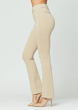 Load image into Gallery viewer, Premium Women's Stretch Dress Pants - Wear to Work - Ponte Treggings - Slim Leg with Buttons - White - M