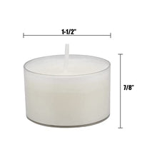 Load image into Gallery viewer, Stonebriar Bulk 48 Pack Unscented Smokeless Long Clear Cup Tea Light Candles with 8 Hour Extended Burn Time, 48 Count