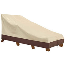 Load image into Gallery viewer, Vailge Waterproof Patio Chaise Lounge Cover, 600D Heavy Duty Outdoor Lounge Chair Covers,UV Resistant Patio Furniture Covers, Large, Beige & Brown