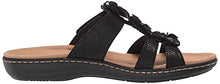 Load image into Gallery viewer, Clarks womens Laurieann Judi Flat Sandal, Black Synthetic/Leather Combi, 7.5 US