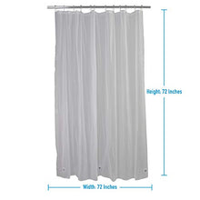 Load image into Gallery viewer, Bath Bliss 70"x72" PEVA Curtain, 7.2G Thickness, Rust Resistant, Eco-Friendly, for Bathroom, in Frost Shower Liner