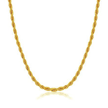 Load image into Gallery viewer, luxval 18K Gold Chain for Men, 2.5MM Solid Rope Chain for Women, Gold Plated Chain Necklaces Diamond Cut Jewelry, 18"+2"