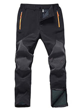 Load image into Gallery viewer, Gash Hao Mens Snow Ski Waterproof Softshell Snowboard Pants Outdoor Hiking Fleece Lined Zipper Bottom Leg(180Grey 38x36)