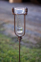 Load image into Gallery viewer, Kalalou Rustic Cast Iron Decorative Rain Gauge Stake, Acorn Rain Gauge, Brown, 32 inches