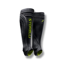 Load image into Gallery viewer, Storelli BodyShield Leg Guards | Protective Soccer Shin Guard Holders | Enhanced Lower Leg and Ankle Protection | Black | Youth Medium