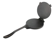 Load image into Gallery viewer, 10 Inch Cast Iron Tortilla Press by StarBlue with FREE 100 Pieces Oil Paper and Recipes e-book - Tool to make Indian style Chapati, Tortilla, Roti