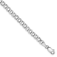 Load image into Gallery viewer, 14k White Gold 4.3mm Curb Link Bracelet Chain 7 Inch Necklace Pendant Charm Fine Jewelry For Women Gifts For Her