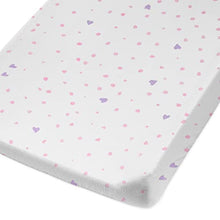 Load image into Gallery viewer, HonestBaby Organic Cotton Changing Pad Covers (Set of Two), Love Dot, One Size