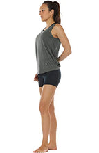 Load image into Gallery viewer, icyzone Workout Tank Tops for Women - Open Back Strappy Athletic Tanks, Yoga Tops, Gym Shirts(Pack of 2) (S, Charcoal/Army)