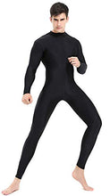 Load image into Gallery viewer, Speerise Mens Turtleneck Spandex Long Sleeve Unitard Bodysuit Dancewear, Black, XXL