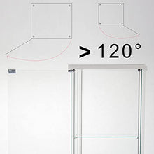 Load image into Gallery viewer, Glass-Door Cabinet,Glass Display Cabinet 4 Shelves with Door,Floor Standing Curio Bookshelf for Living Room Bedroom Office (White)