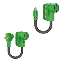 Load image into Gallery viewer, RVGUARD Bundle RV Adapter 12 Inch, 5-15P to 14-50R and TT-30P to 14-50R RV Dogbone with LED Power Indicator and Disconnect Handle