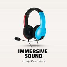 Load image into Gallery viewer, PDP Gaming LVL40 Stereo Headset with Mic for Nintendo Switch - PC, iPad, Mac, Laptop Compatible - Noise Cancelling Microphone, Lightweight, Soft Comfort On Ear Headphones - Mario Red & Blue