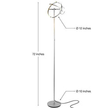 Load image into Gallery viewer, Brightech Halo Split - Modern LED Torchiere Floor Lamp, For Offices - Bright Standing Pole Light - Tall, Dimmable Uplight for Reading In Your Bedroom or Living Room - Platinum Silver