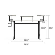 Load image into Gallery viewer, DAR CORE Computer Gaming Desk, Standard, Gray/Black