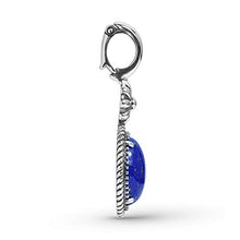 Load image into Gallery viewer, American West Sterling Silver Blue Lapis Gemstone Native Flower Pendant Enhancer