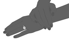 Load image into Gallery viewer, Platinum-Plated Sterling Silver Halo Ring set with Asscher Cut Swarovski Zirconia (1.5 cttw), Size 8