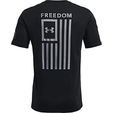 Load image into Gallery viewer, Under Armour Men's New Freedom Flag T-Shirt , Black (002)/Steel , Large