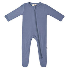 Load image into Gallery viewer, KYTE BABY Soft Bamboo Rayon Footies, Zipper Closure, 0-24 Months (0-3 Months, Slate)