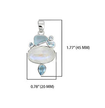 Load image into Gallery viewer, YoTreasure Solid 925 Sterling Silver Moonstone Chain Pendant 1.65"
