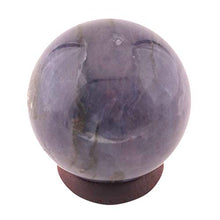 Load image into Gallery viewer, DHAROHAR HANDICRAFT Healing Chakra Stones Crystal Decor Quartz Sphere, Reiki Energy Meditation Negative Ion Generator Sphere for Positive Energy (Iolite 50-60 MM)