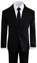 Load image into Gallery viewer, Boys Black Tuxedo Suit with Tie Young Boys Youth Size 18