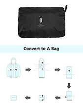 Load image into Gallery viewer, Little Donkey Andy Women's Waterproof Cycling Bike Jacket with Hood, Running Rain Jacket, Windbreaker, Ultralight Packable Black Size L