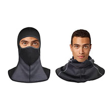 Load image into Gallery viewer, Balaclava for Men, Black Windproof Full Face Covering Bike Motorcycle Ski Balaclavas, Thermal Fleece Liner Multifunctional Headwear Neck Warmer Scarf Mens Winter Hat Skiing Cycling Snood