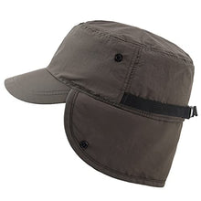 Load image into Gallery viewer, Connectyle Unisex Winter Hat with Brim Warm Earflaps Hat Faux Fur Baseball Cap for Men Army Green
