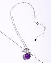 Load image into Gallery viewer, Jewever 925 Sterling Silver with Amethyst Crystals Fairy Pendant Necklaces for Women Reki Gemstones Jewelry Gift for Women Chain 18"