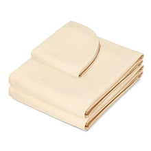 Load image into Gallery viewer, Saloniture 3-Piece Microfiber Massage Table Sheet Set - Premium Facial Bed Cover - Includes Flat and Fitted Sheets with Face Cradle Cover - Natural
