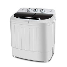 Load image into Gallery viewer, SUPER DEAL Portable Compact Mini Twin Tub Washing Machine w/Wash and Spin Cycle, Built-in Gravity Drain, 13lbs Capacity For Camping, Apartments, Dorms, College Rooms, RV’s, Delicates and more