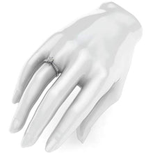 Load image into Gallery viewer, 14k white gold 1.0 CT Classic 6-Prong Simulated Diamond Engagement Ring Graduated Side Stones Promise Bridal Ring (5)