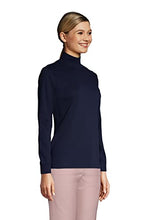 Load image into Gallery viewer, Lands' End Women Long Sleeve Relaxed Cotton Mock Multi Thanksgiving Turkey Regular Large