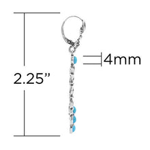Load image into Gallery viewer, American West Sterling Silver Blue Turquoise Dangle Earrings