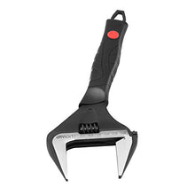 Load image into Gallery viewer, Lichamp 12-Inch Wide Jaw Adjustable Stubby Wrench with 60 mm Jaw Opening for Plumbing Automotive and Industry, Black