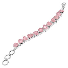 Load image into Gallery viewer, Silpada 'Dolce Dreams' Organic Rose Quartz Bead Bracelet in Sterling Silver