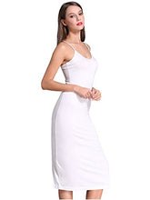 Load image into Gallery viewer, MSBASIC Women's Adjustable Spaghetti Straps Long Cami Slip Dress (X-Large, White)