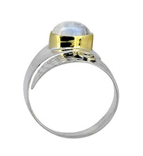 Load image into Gallery viewer, YoTreasure Rainbow Moonstone Solid 925 Sterling Silver Brass Ring