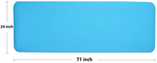 Load image into Gallery viewer, BalanceFrom GoYoga+ All-Purpose 1/2-Inch Extra Thick High Density Anti-Tear Exercise Yoga Mat and Knee Pad with Carrying Strap (Blue)