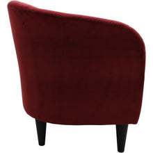 Load image into Gallery viewer, Mainstays Microfiber Tub Accent Chair and 3' X 3' Round Area Rug Included (Berry Red)