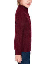 Load image into Gallery viewer, Boyoo Boy's Cable Knitted Sweater Half Zip Lightweight Casual PulloversĀ for Kids 2-11 Years