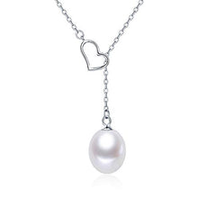 Load image into Gallery viewer, BOOSCA Pearl Jewelry for Women 925 Sterling Silver Pendant Necklace Gifts for Her Empty Heart