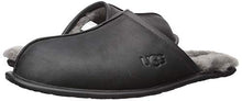 Load image into Gallery viewer, UGG Men's Scuff Slipper, Black Leather, 10