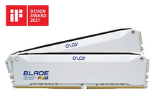 Load image into Gallery viewer, OLOy DDR4 RAM 16GB (2x8GB) Blade Aura Sync RGB 3200 MHz CL16 1.35V 288-Pin Desktop Gaming UDIMM (MD4U0832162BRWDE)