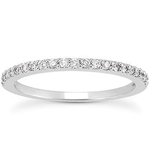 Load image into Gallery viewer, AGS Certified 1/4 Carat TW White Diamond Band in 10K White Gold